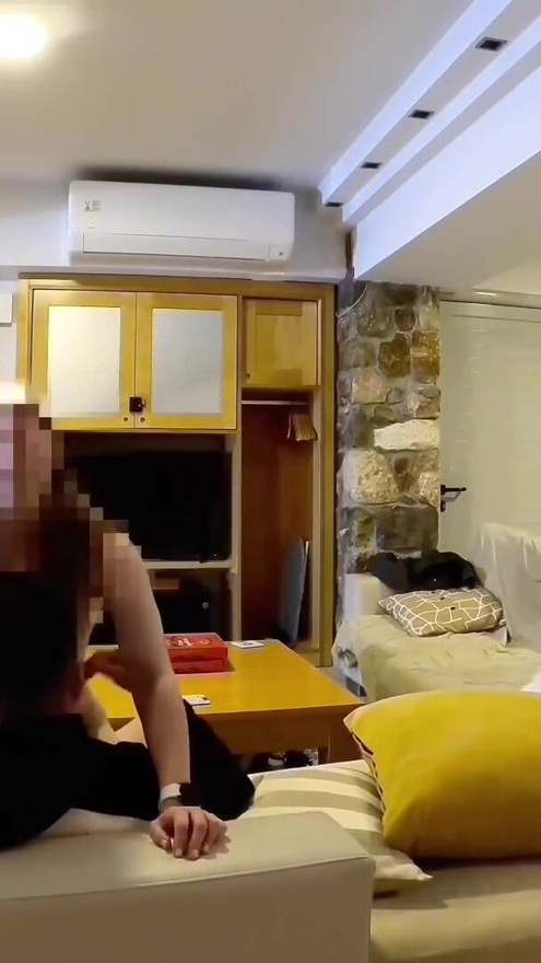 Stunning looking wife gets fucked by the delivery guy while alone at home, surveillance camera records wife and delivery guy | Clip 1