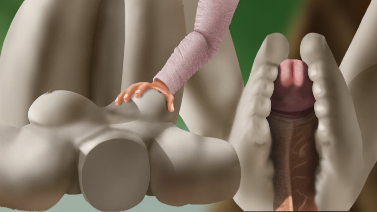 FONDLING AND GETTING A FOOTJOB FROM MARBLE! - A Silent Statue