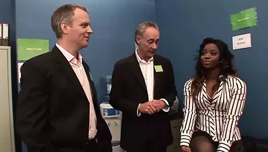 Jasmine and Romana fuck at the interview