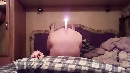 Candle wax on sissy balls