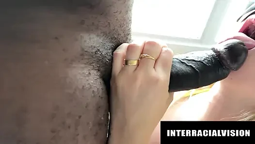 INTERRACIAL VISION - maskierte blondine nimmt hardcore-bbc anal