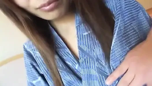 Japanese Babe with Huge Tits Enjoys Passionate Ride