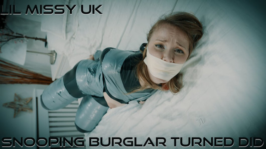 Snooping Catburglar Turned in Damsel in Distress Heavily Bound and Gagged