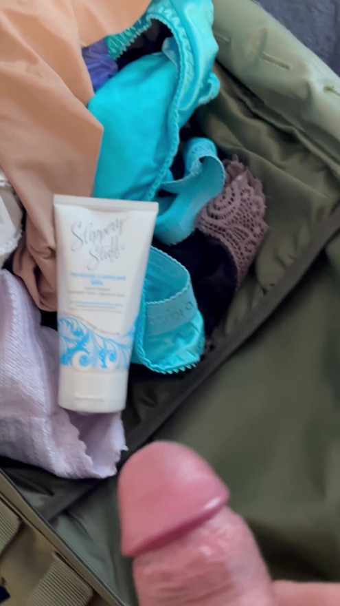 Jerking off to mother inlaws soiled panties | Clip 1