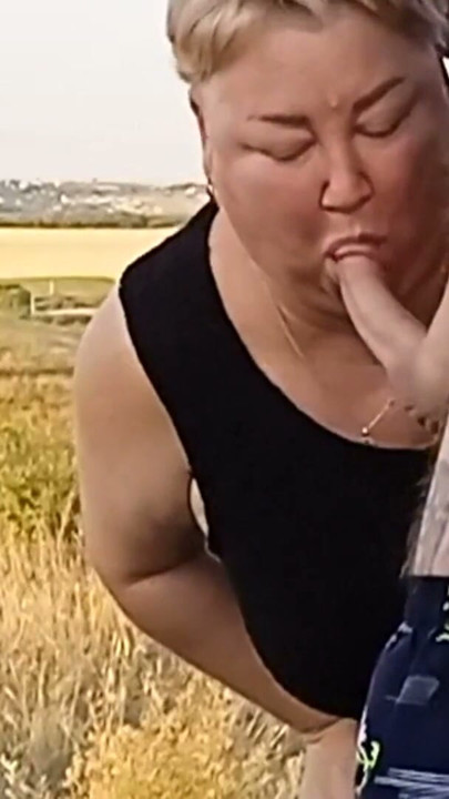fat woman holds my dick while I pee after jerking off sucks cock close up | Clip 1