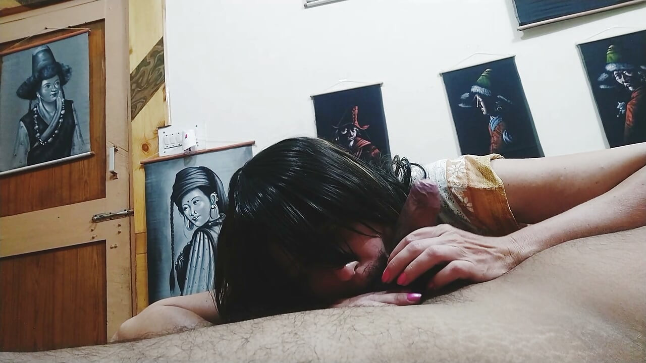 Hot Girl jumps on the bed with a guy