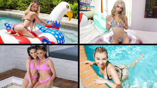 Bikinis and Cute Butts Kompilacja feat. Vanessa Moon, Alice Marie, Emma Rosie i Riley Star