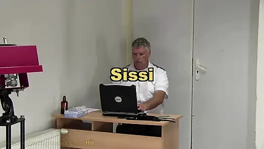 Sissi4 şaplak makinesi - çıplak sırt kırbaçlama