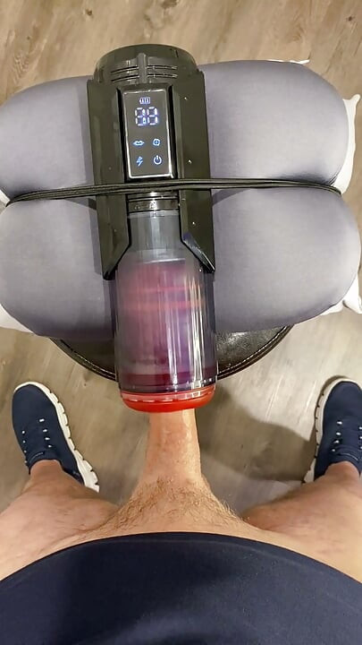 Gatling Toy Review and POV Demo with Three Cumshots!