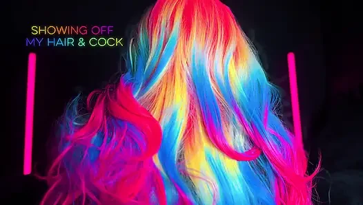 showing off my new hair & cock