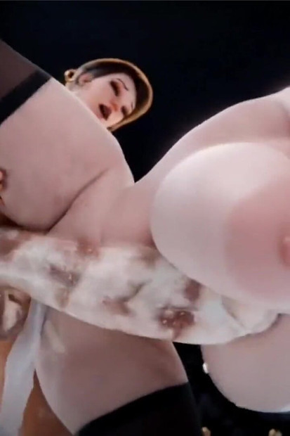 Android 21撸管自慰并到处射精，坚硬的鸡巴futa zarya深深地射在大乳房的梅花里
