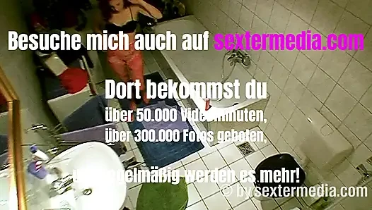 MILF Does Personal Hygiene in the Bathroom