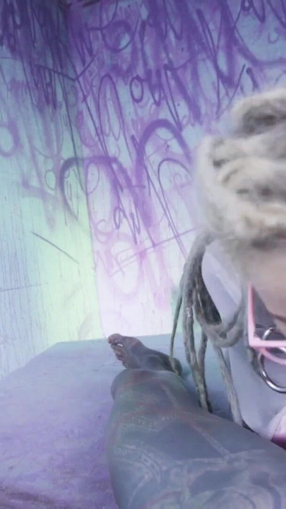 Glasses wearing Tattooed Girl loves the Tattooed Dick Fucking DP and Facial | Clip 1