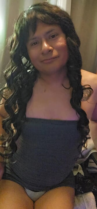 sexy femboy playing with big dildo