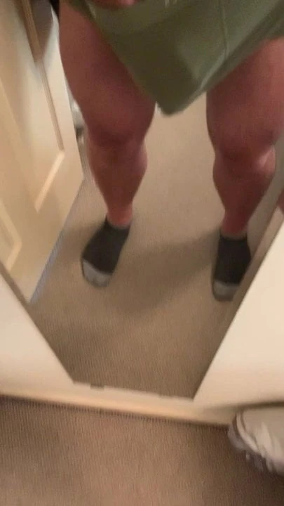 Wearing A Piss Condom - Green Boxers