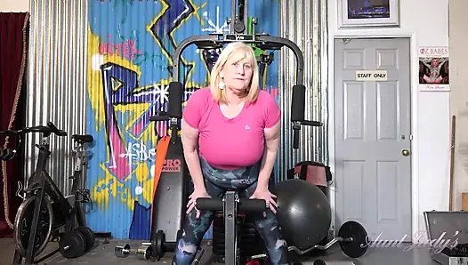AuntJudys - Hairy Mature BBW Catherine Can Gets Horny at the Gym