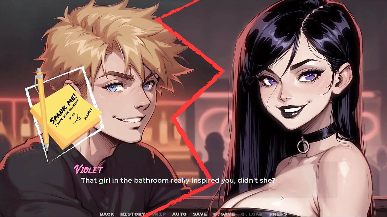 Η νέα μου φίλη Ταμπού Hentai Παιχνίδι Ep. 41 BDSM Ξύλο με Goth GF μου!
