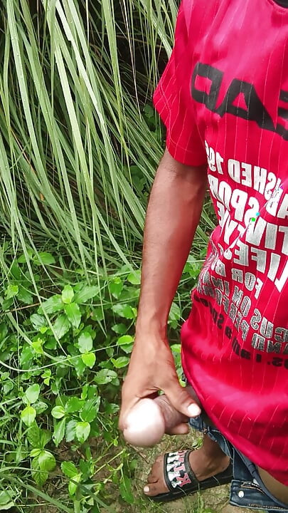 The man is doing good in the jungle