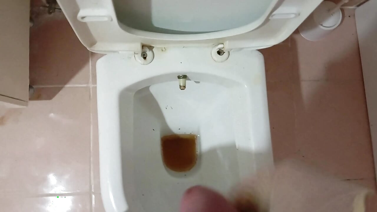 I pissing first with my little shemale dick and then masturbate and cum - Part 3