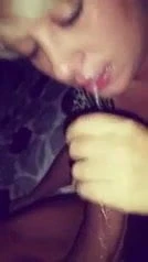 White chick gives sloppy head