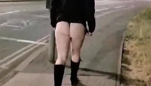 Wife out public flashing