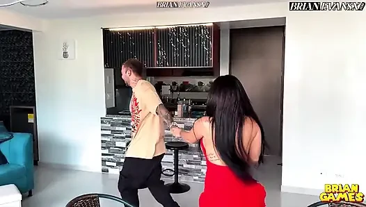 Petite Busty Latina Alejandra Palacios Has Sex by Losing a Game with Her Round Ass - Brian Evansx