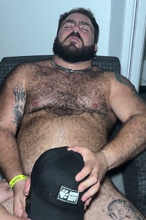 Muzzled Pup Trained on the Balcony: Spit, Sweat and Belly Worship