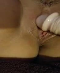Playing with my pussy with a 10 inch dildo