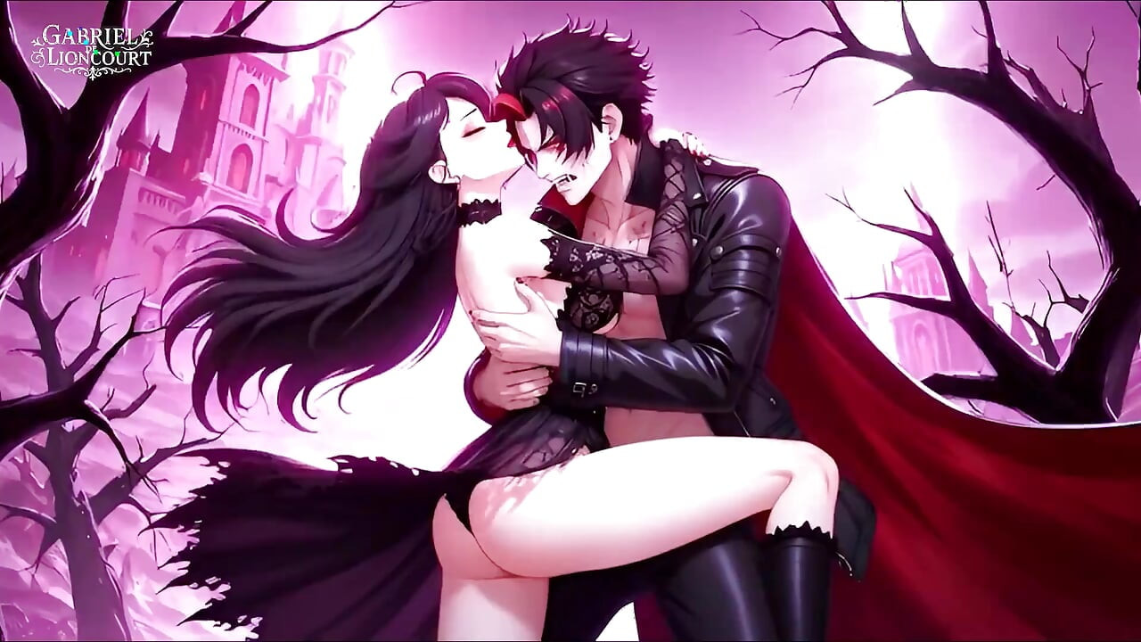 Goth Girl Bound by Vampire Lord - BDSM Monster Hentai 1