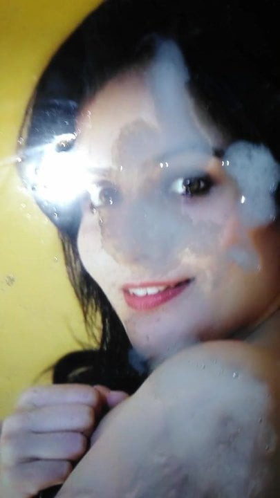 Sexy bhabhi cumtribute huge double cumblast on her slut face