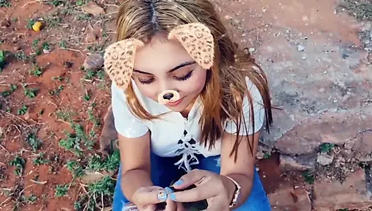 Blonde Latina Sucking Cock