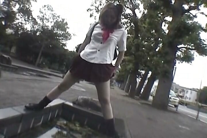 Horny Teen with a Short Skirt Lets Older Guy Fuck Her