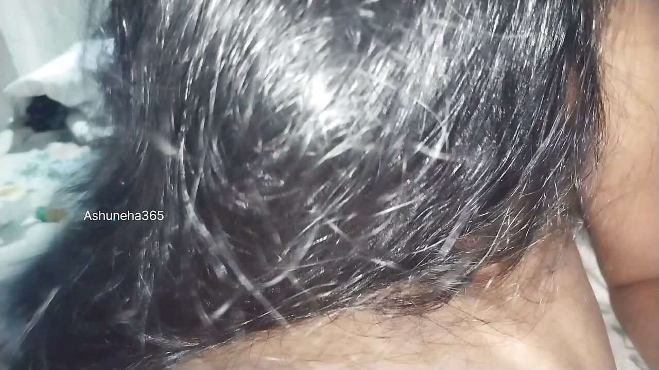 Desi hot couple enjoying hot romance in girls frend village room in bed room