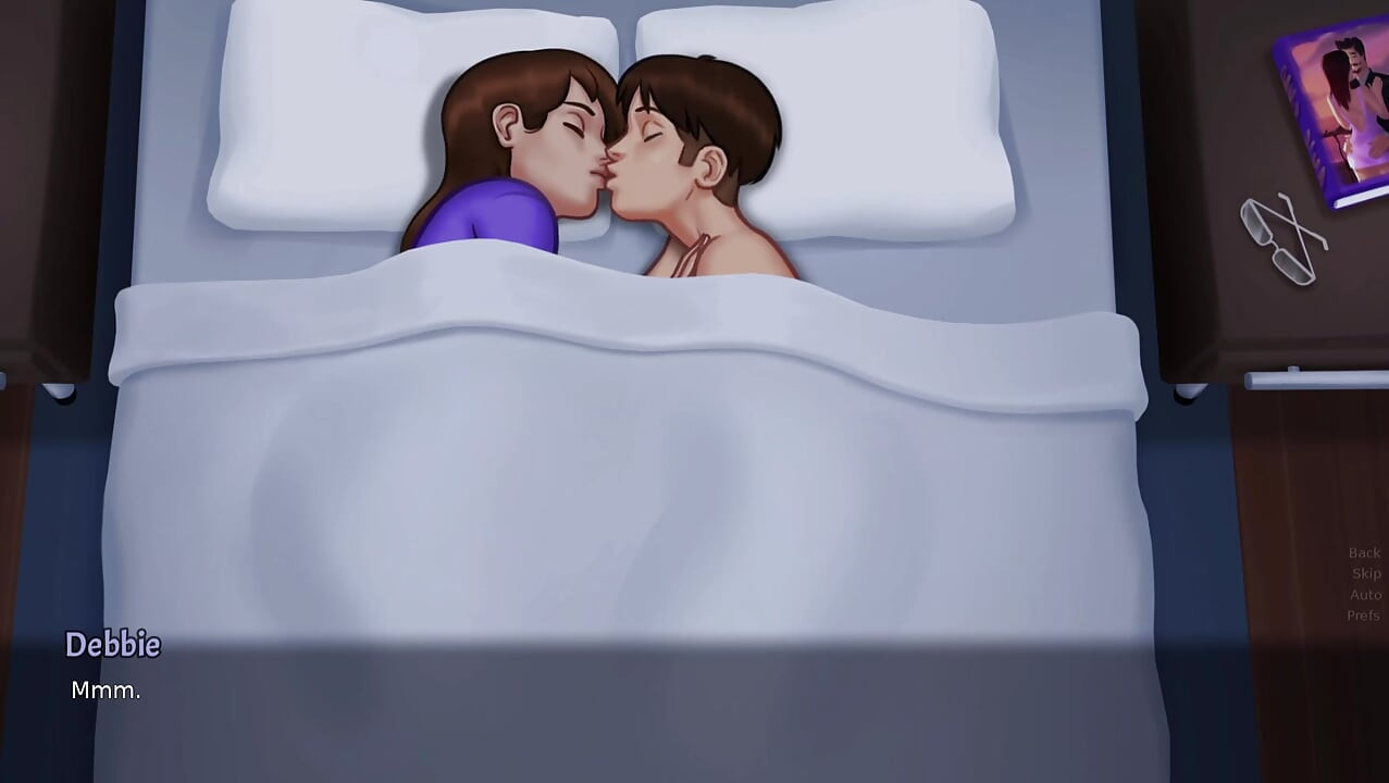 Stepmom and stepson making love under the covers - Summertime Saga