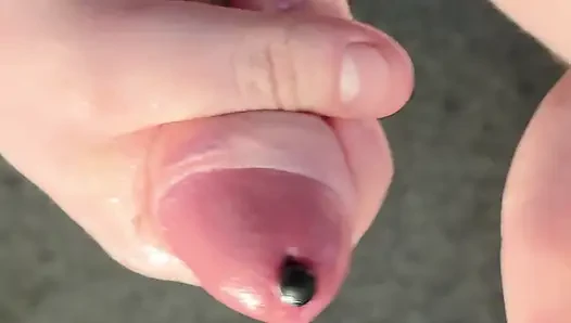 Inserting different Silicone Sounds into my cock, almost lost one in my peehole, heavy stuffing and orgams at the end