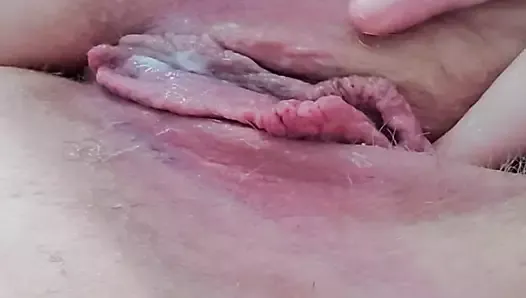 Playing with my creamy wet pussy