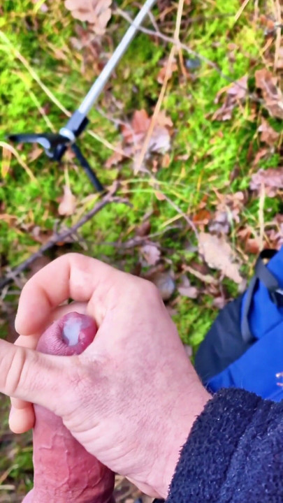 Look at how I jerk😍 off my cock at the Baltic Sea Outdoor | Clip 2