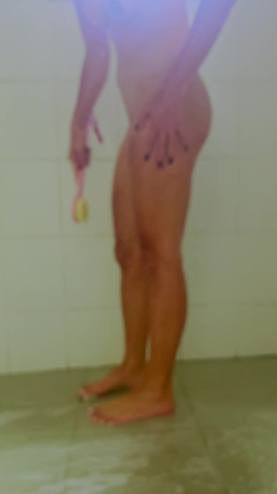 She didn't know that! The girl was just taking a shower!