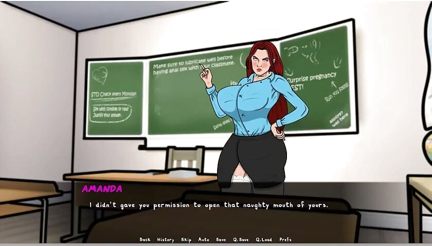 Lust Town - Gameplay - Jeu de rôle - Une prof séduit l’élève en détention