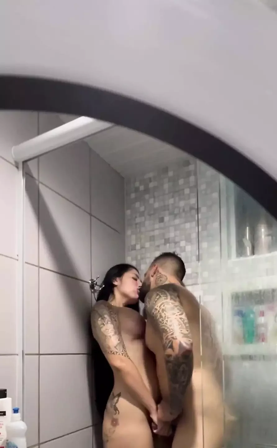 Having Sex in the Shower with Her Boyfriend