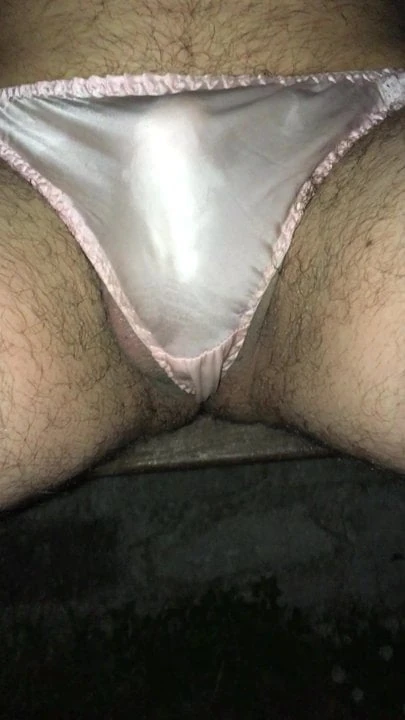 Pink silk panty pissing Pt.3