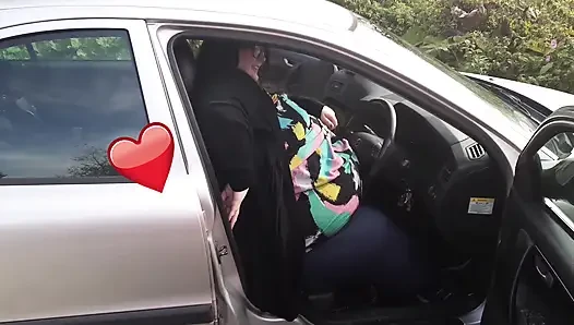 BBW SSBBW struggles to fit in car + bloopers
