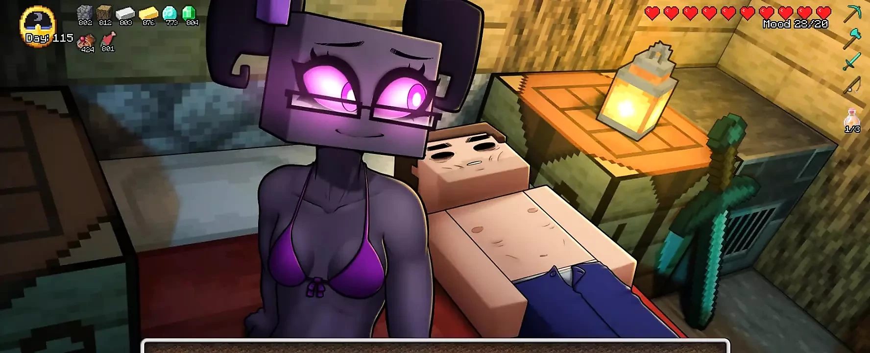 Minecraft azgın zanaat - bölüm 63 endergirl finali! Loveskysanhentai tarafından