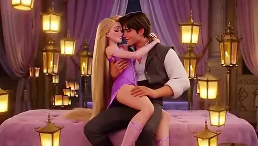 RAPUNZEL & FLYNN RIDER LANTERN TOWER PASSION - ROMANTISCHER ANIME 3D