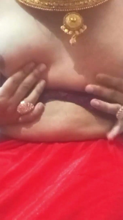 Indian Gay Crossdresser Bottom Gaurisissy real xxx nude video call in red saree | Clip 1
