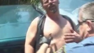 Leather Sub Loves Cops Nipple Work