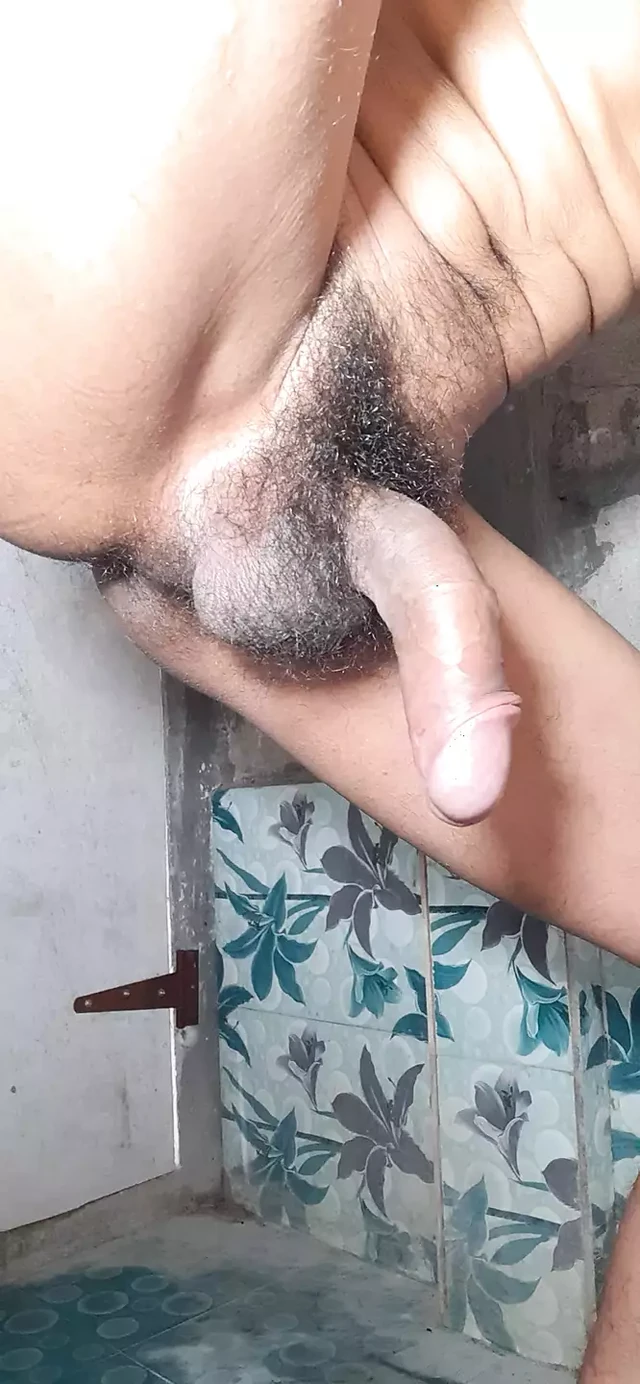 Big Cock Home in Bathroom HardMassage My Penis