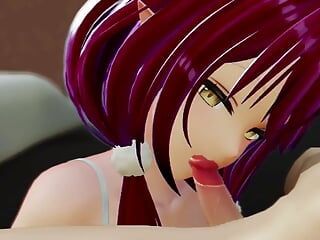 Yukihana Lamy pijpbeurt creampie Hentai Vtuber Ilylive Mmd 3D Crimson haarkleur bewerken Smixix