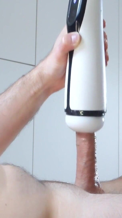 Thrilling moment from "Autoblow male sextoy Sohimi, Strong Sucking & Vibrating Male Heating Masturbator."