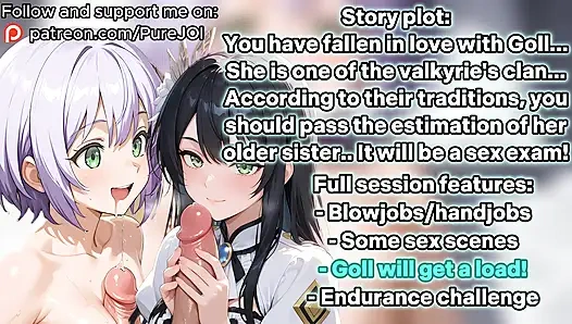 Pass 5 Brunhilde's challenges to become Goll's beloved (Sex JOI)
